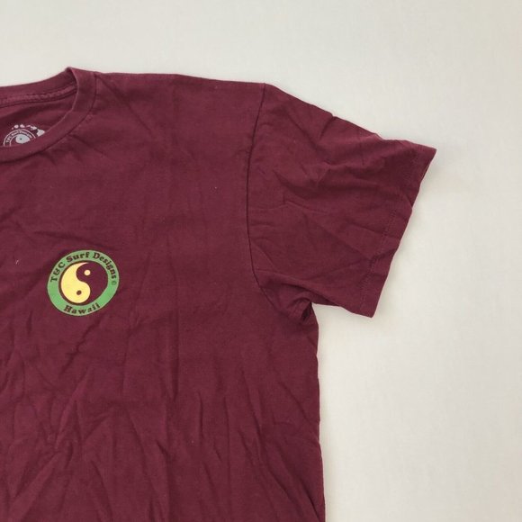 T&C Surf Design Adult Shirt L Burgundy Short Sleeve Crew Neck Size L Men's - Picture 4 of 14